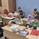 Аппликация из шерстяных ниток